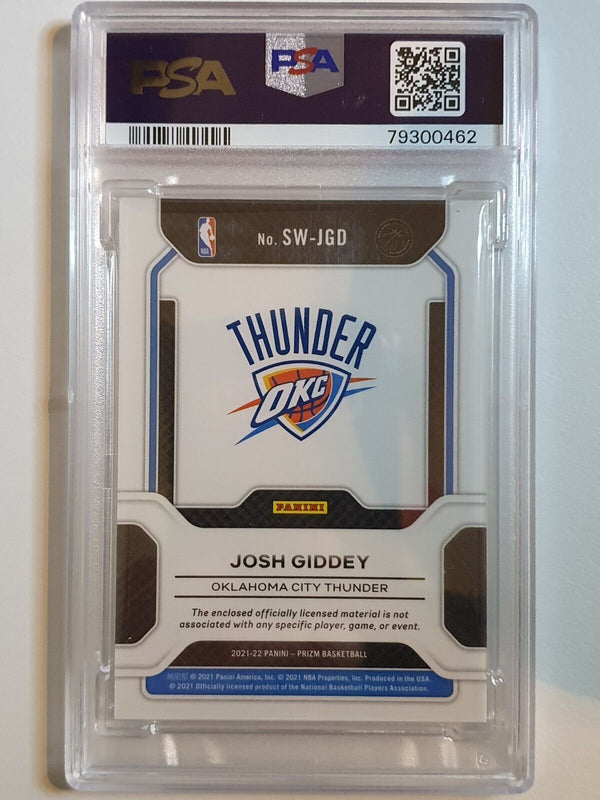 2021 Prizm Josh Giddey Rookie #PATCH Sensational Swatches Jersey - PSA 9 (POP 5)