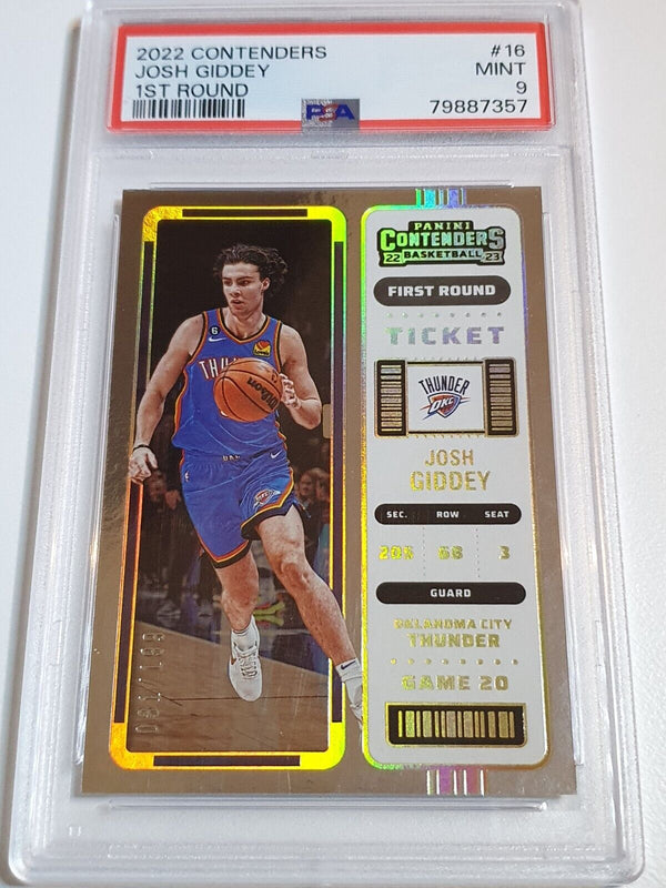 2022 Contenders Josh Giddey #16 FIRST ROUND /199 Holo - PSA 9 (POP 1)