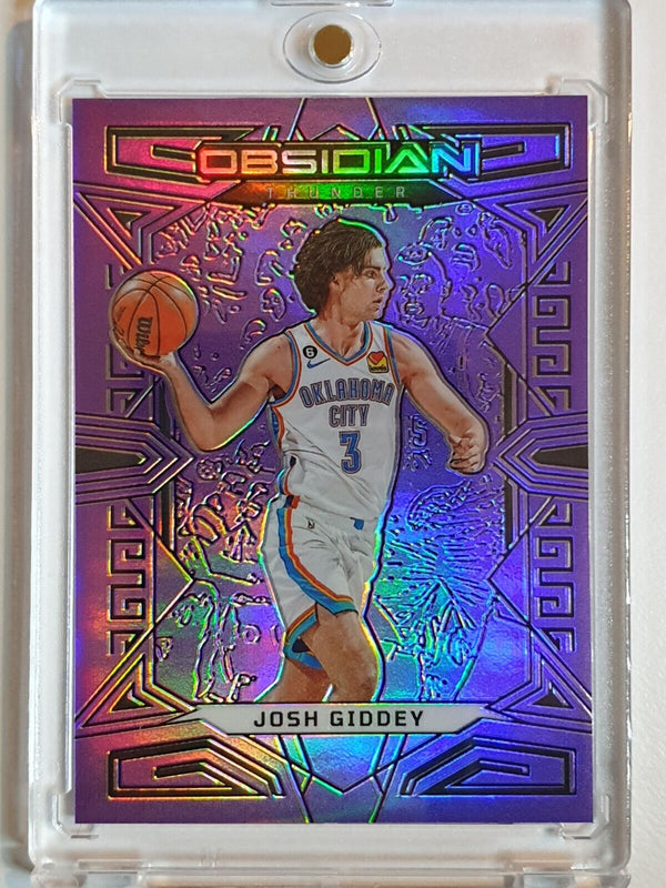 2022 Panini Obsidian Josh Giddey #103 ELECTRIC ETCH PURPLE FLOOD /49 Holo - Rare