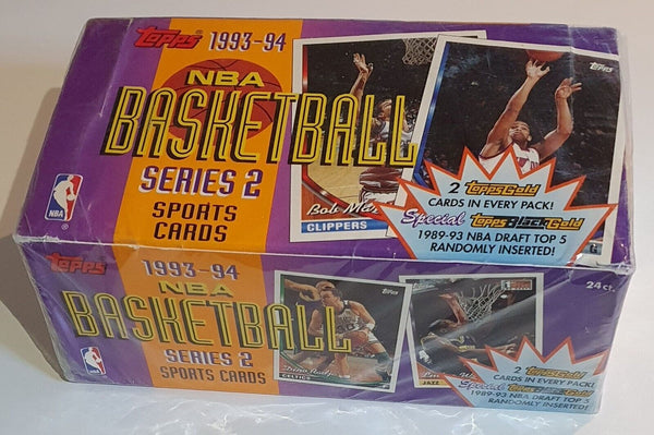 1993-94 Topps NBA Basketball Series 2 Box 24 Packs - Factory Sealed