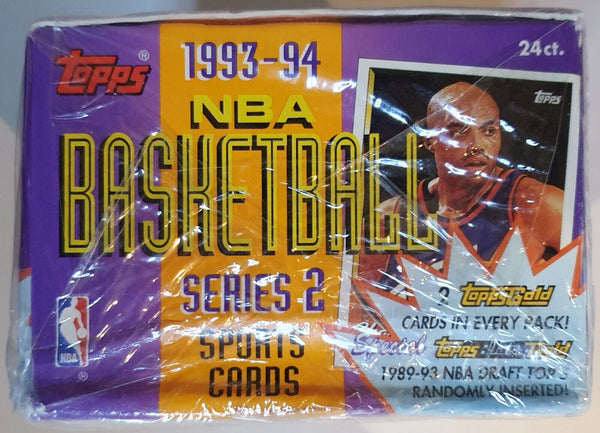 1993-94 Topps NBA Basketball Series 2 Box 24 Packs - Factory Sealed