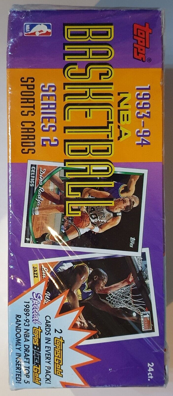 1993-94 Topps NBA Basketball Series 2 Box 24 Packs - Factory Sealed