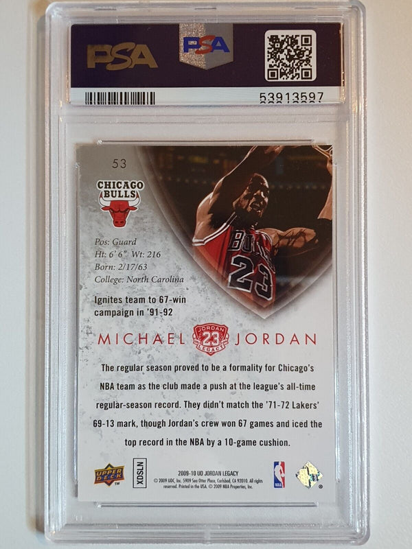 2009 Upper Deck Michael Jordan #53 Jordan Legacy GOLD - PSA 9 (POP 30)