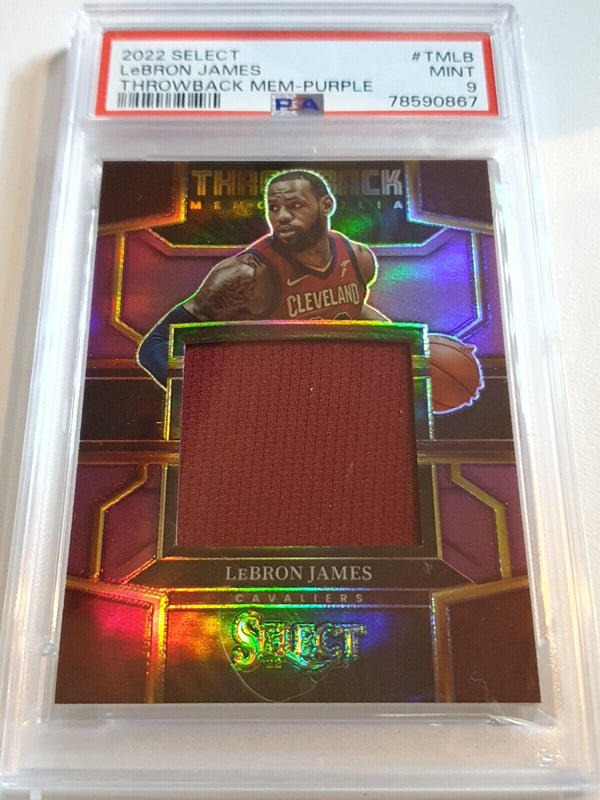 2022 Select LeBron James #PATCH PURPLE /99 Game Worn Jersey - PSA 9 (POP 2)
