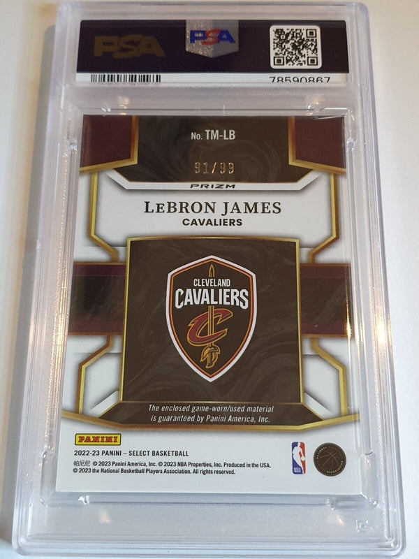 2022 Select LeBron James #PATCH PURPLE /99 Game Worn Jersey - PSA 9 (POP 2)