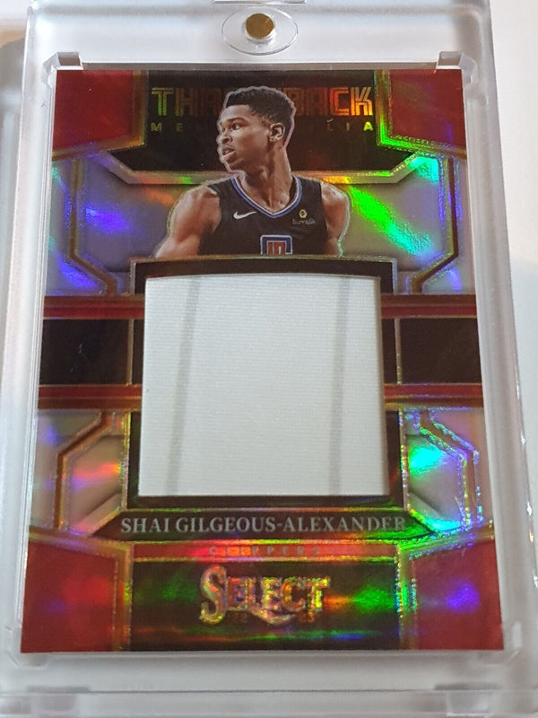 2022 Select Shai Gilgeous-Alexander #PATCH SILVER Holo Game Worn 2 Color Jersey