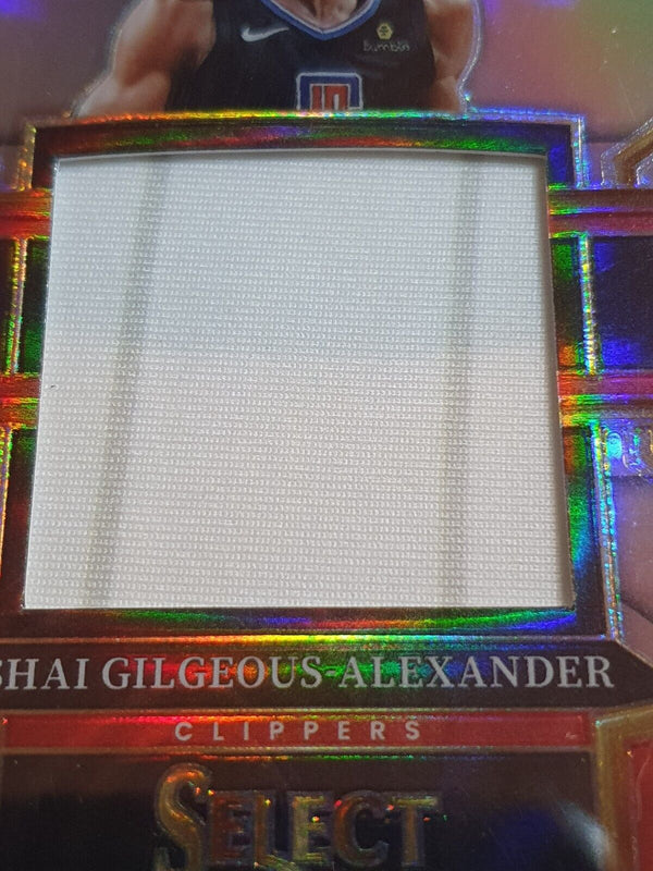 2022 Select Shai Gilgeous-Alexander #PATCH SILVER Holo Game Worn 2 Color Jersey