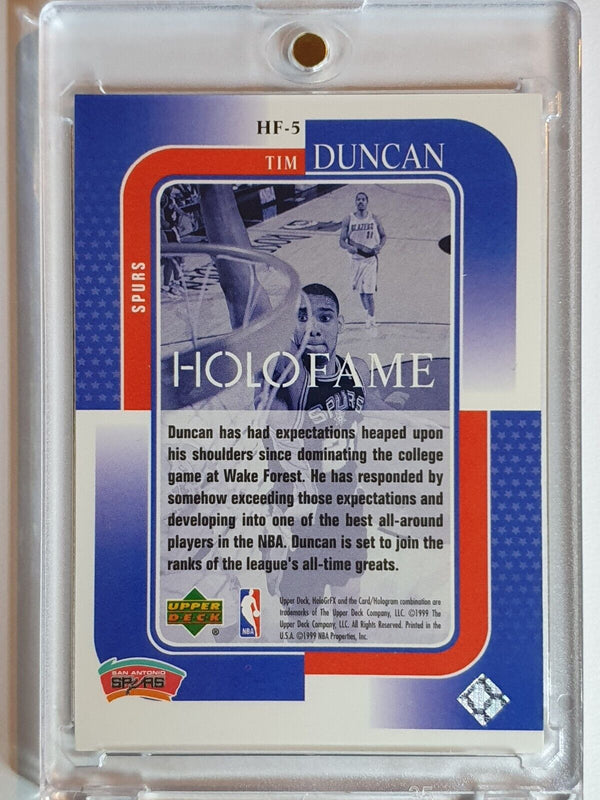 1999 Upper Deck HoloGrFX Tim Duncan #HF-5 Holo Fame - Ready for Grading