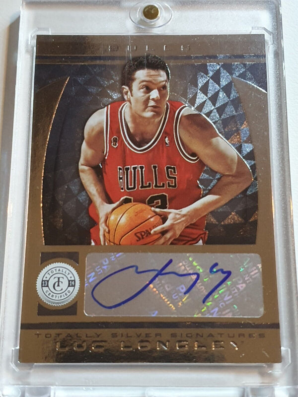 2013 Panini Totally Certified Luc Longley #229 SILVER Signatures - Very Rare