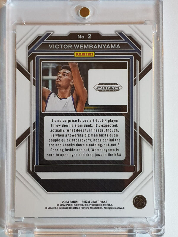 2023 Prizm Draft Picks Victor Wembanyama Rookie #2 RC - Ready to Grade