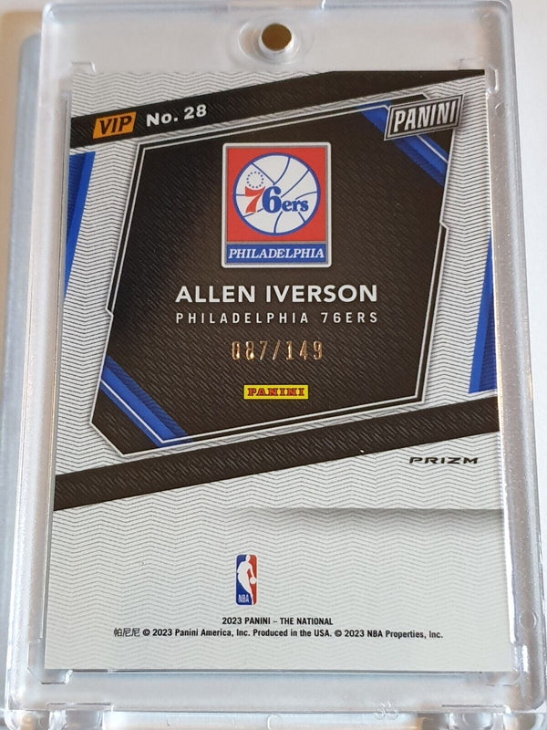 2023 Panini The National VIP Allen Iverson #28 BLUE ICE /149 Holo - Rare