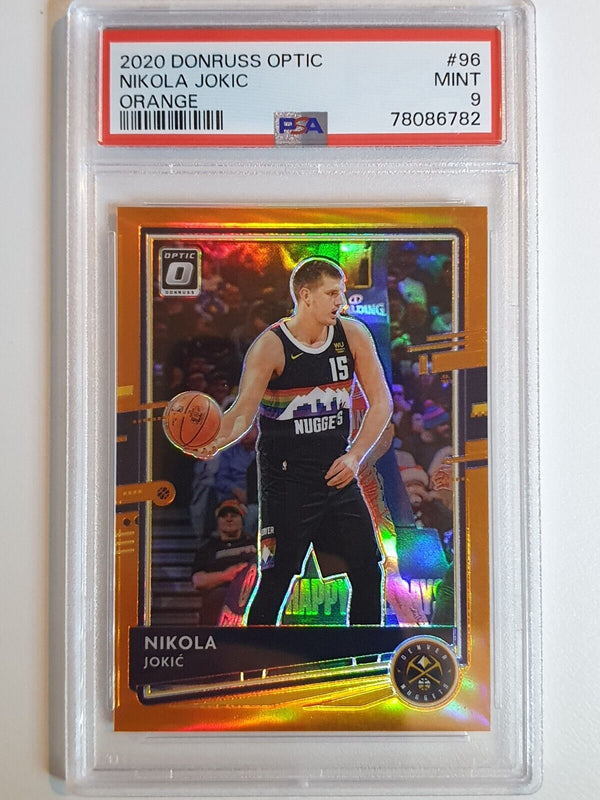 2020 Panini Donruss Optic Nikola Jokic #96 ORANGE /199 Holo - PSA 9 (POP 2)
