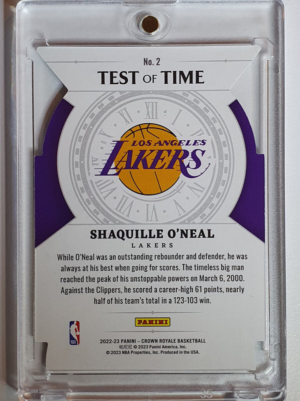 2022 Panini Crown Royale Shaquille O'Neal #2 RED /49 Pillars Test of Time - Rare