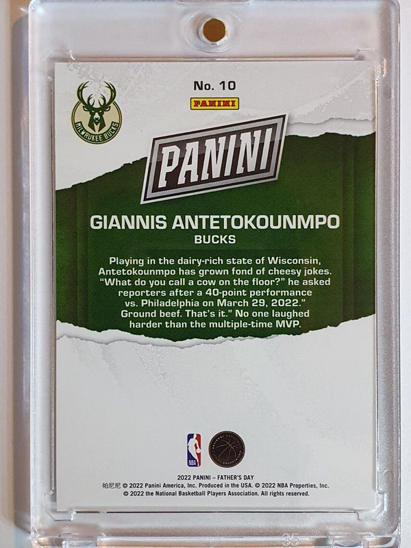 2022 Panini Giannis Antetounmpo #10 SILVER FOIL Holo /199 Father's Day - Rare