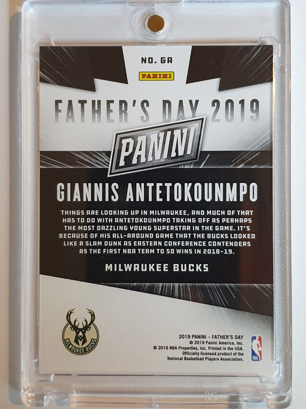 2019 Panini Giannis Antetokounmpo #GA COSMIC SHIMMER /199 Father's Day - Rare