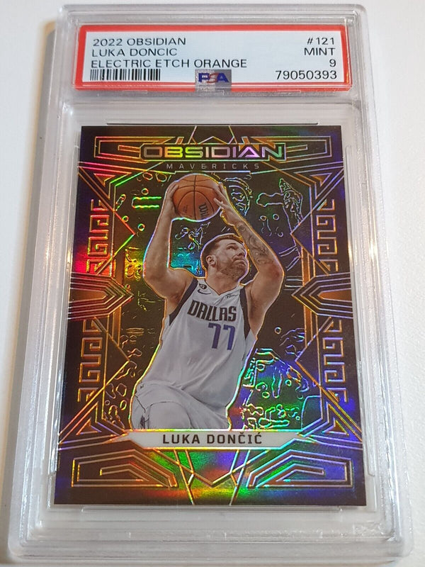 2022 Obsidian Luka Doncic #121 ELECTRIC ETCH ORANGE /50 Holo - PSA 9 (POP 1)