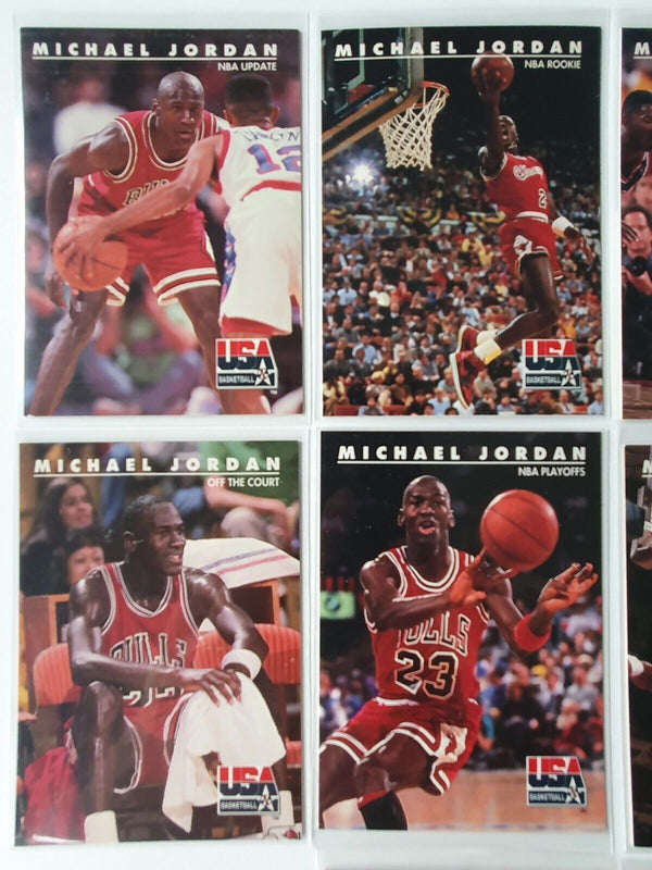 Set of 10 x 1992 Skybox USA Basketball Michael Jordan Complete - Mint