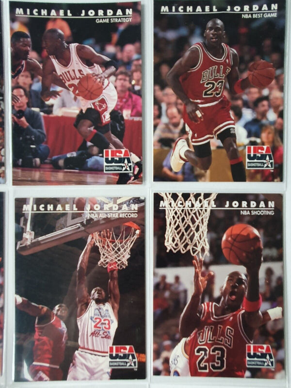 Set of 10 x 1992 Skybox USA Basketball Michael Jordan Complete - Mint