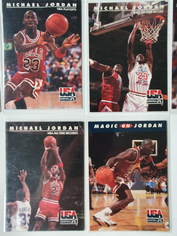Set of 10 x 1992 Skybox USA Basketball Michael Jordan Complete - Mint