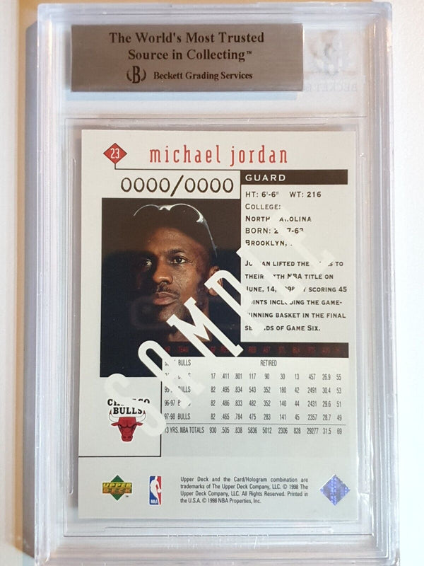 1998 Upper Deck Michael Jordan BLACK DIAMOND #23 SAMPLE - BGS 9 (POP 2)