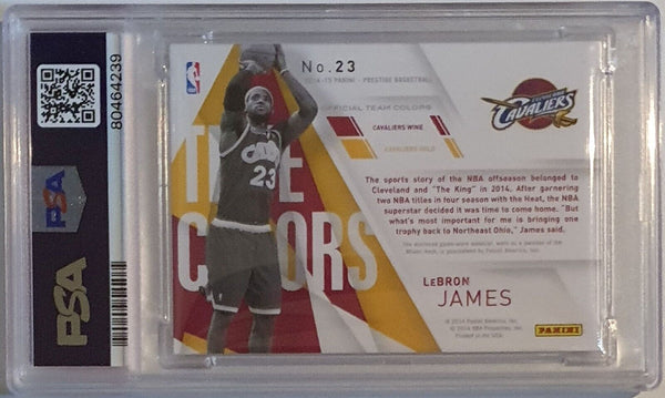 2014 Panini Prestige LeBron James #PATCH /199 Game Worn Jersey - PSA 9 (POP 2)