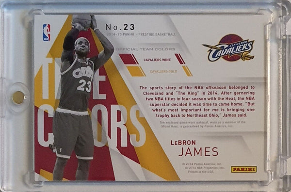 2014 Panini Prestige LeBron James #PATCH /199 Game Worn Jersey - Rare