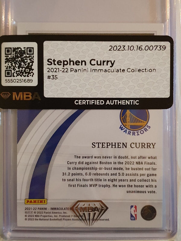 2021 Panini Immaculate Collection Stephen Curry #35 SILVER /99 Edition - Rare