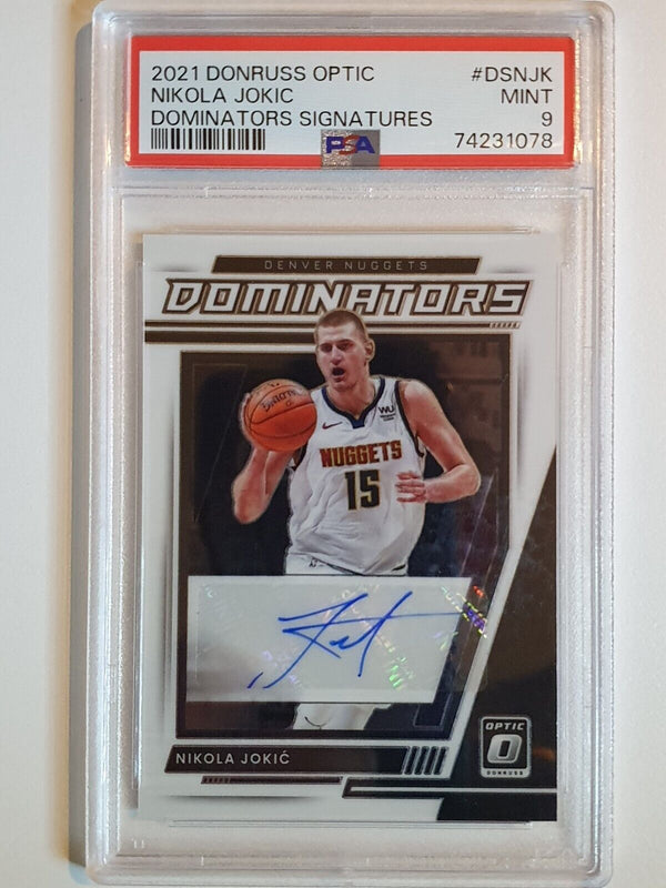 2021 Donruss Optic Nikola Jokic AUTO /99 Dominators Signatures - PSA 9 (POP 6)