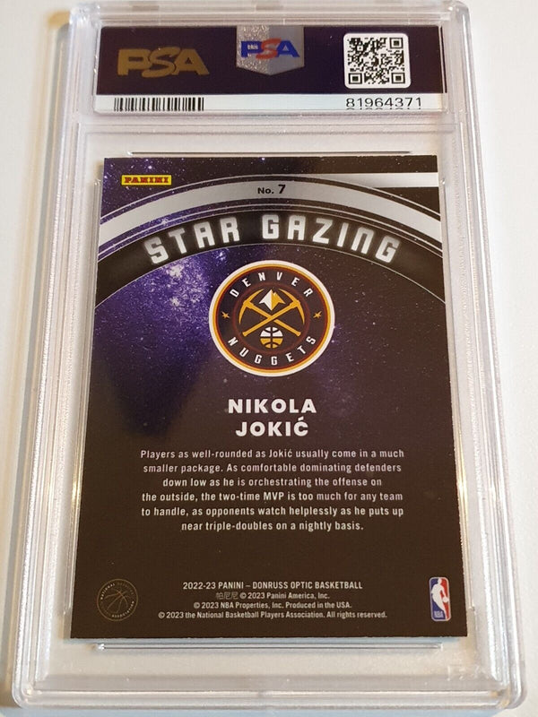 2022 Panini Donruss Optic Nikola Jokic #7 Star Gazing - PSA 9 (POP 2)