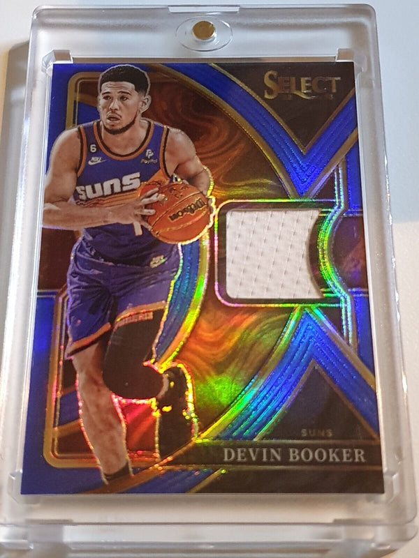 2022 Panini Select Devin Booker #PATCH BLUE Prizm /75 Game Worn Jersey - Rare