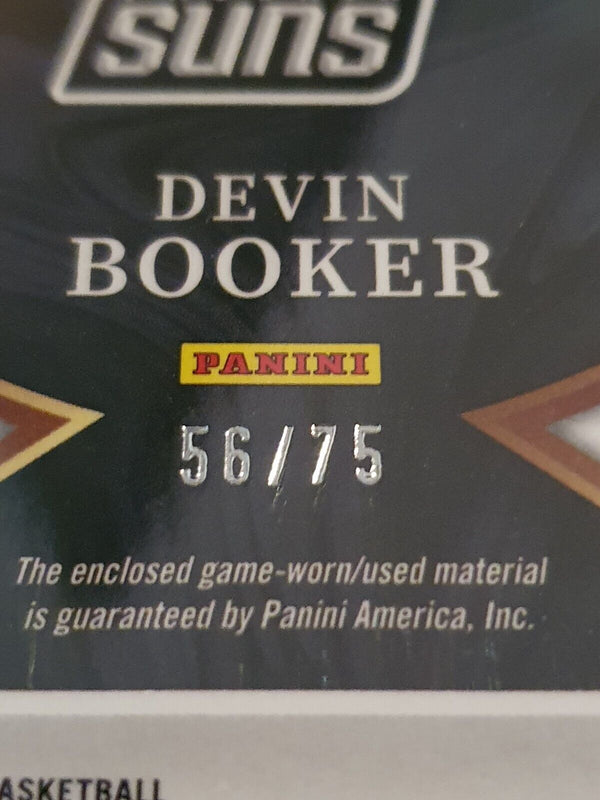 2022 Panini Select Devin Booker #PATCH BLUE Prizm /75 Game Worn Jersey - Rare