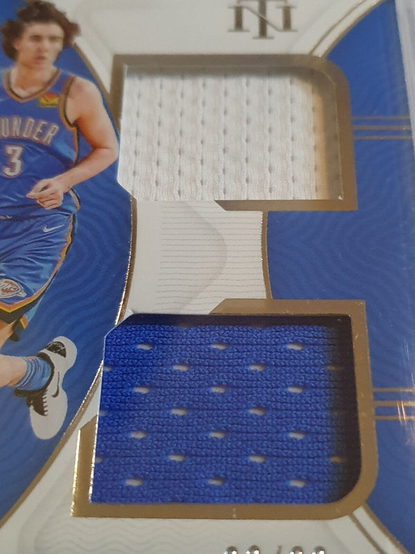 2021 National Treasures Josh Giddey Rookie #PATCH /99 Dual Jerseys PSA 9 (POP 1)