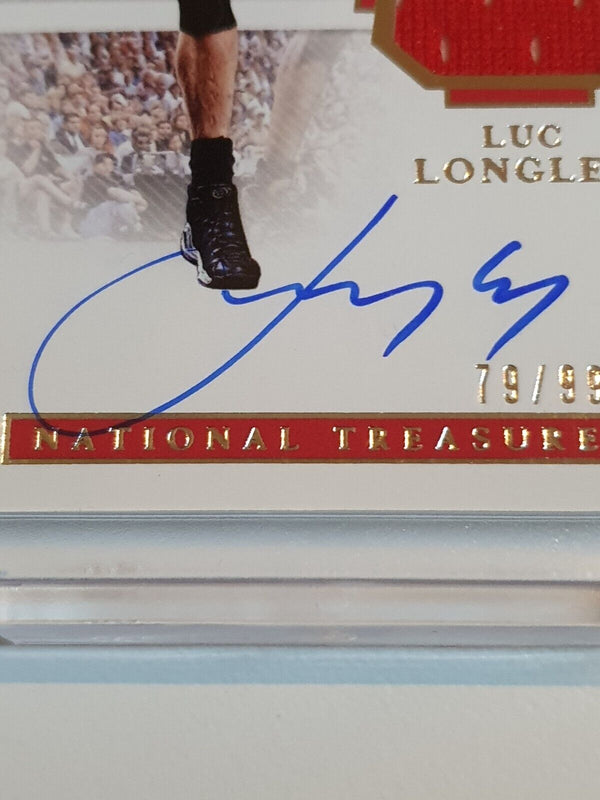 2018 National Treasures Luc Longley #PATCH AUTO /99 Game Worn Jersey - Rare
