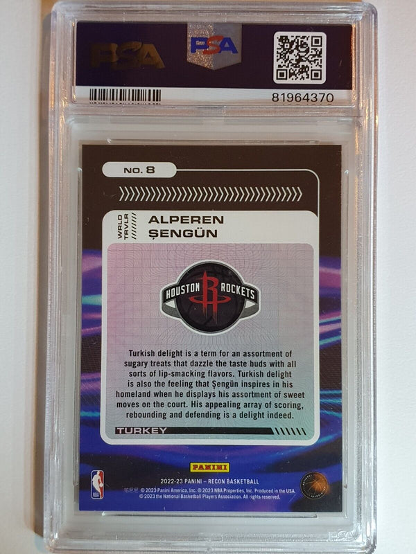 2022 Panini Recon Alperen Sengun #8 HOLO World Travelers - PSA 9 (POP 2)