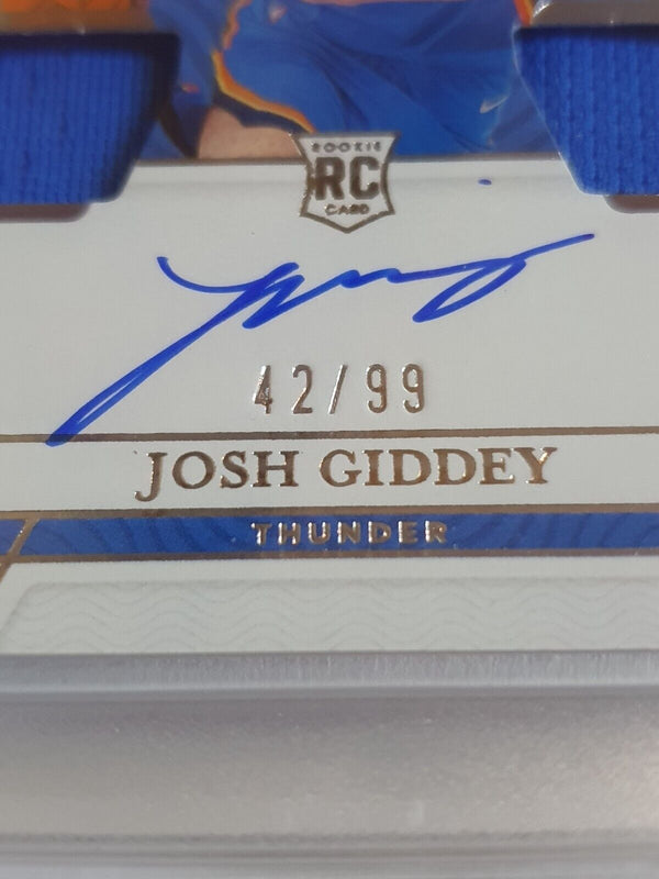 2021 National Treasures Josh Giddey Rookie #PATCH AUTO /99 Quad Jerseys - PSA 9