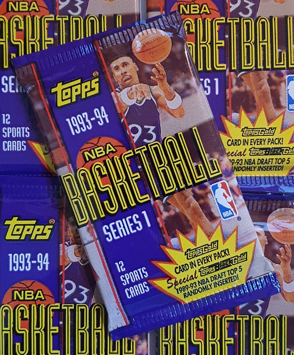 1993-94 Topps NBA Basketball Series 1 Pack - Factory Sealed Packs