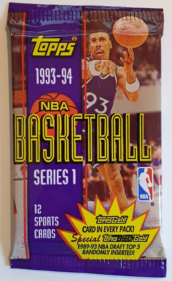 1993-94 Topps NBA Basketball Series 1 Pack - Factory Sealed Packs