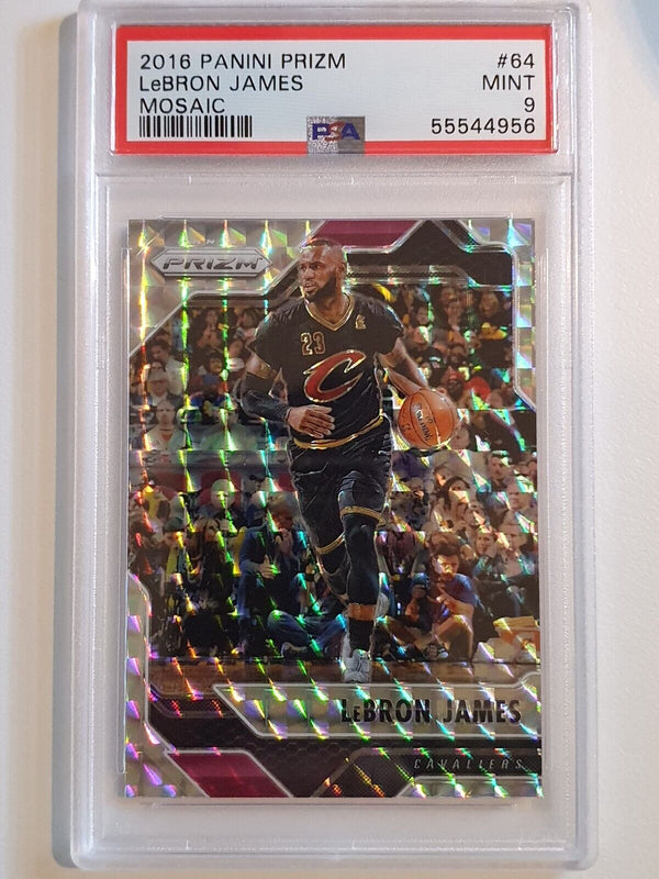 2016 Panini Prizm Lebron James #64 MOSAIC Holo - PSA 9 (LOW POP)