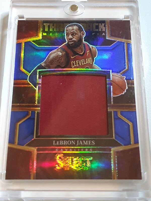2022 Panini Select Lebron James #PATCH BLUE /75 Game Worn Jersey - Rare
