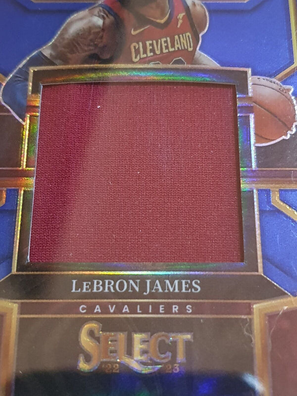 2022 Panini Select Lebron James #PATCH BLUE /75 Game Worn Jersey - Rare