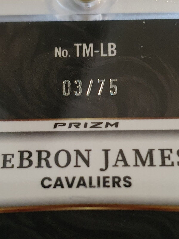 2022 Panini Select Lebron James #PATCH BLUE /75 Game Worn Jersey - Rare