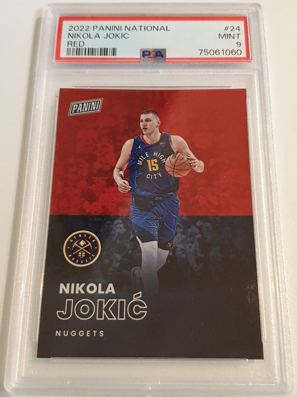 2022 Panini National Nikola Jokic #24 RED /99 Holo Edition - PSA 9 (POP  1)