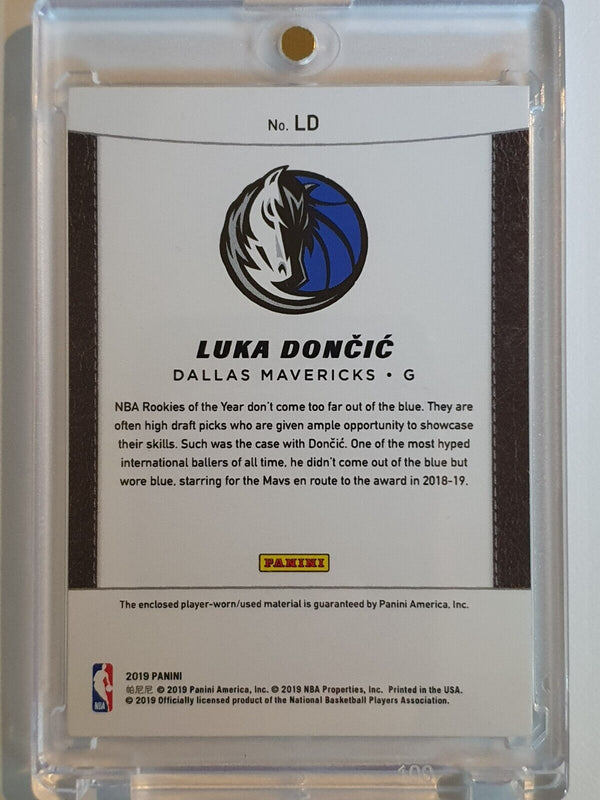2019 Panini Father's Day Luka Doncic #PATCH 50/50 Game Worn Jersey - Rare