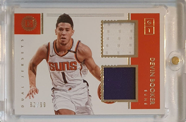 2017 Panini Encased Devin Booker #PATCH /99 Game Worn Dual Jerseys - Rare