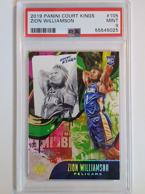 2019 Panini Court Kings Zion Williamson Rookie #105 LEVEL II - PSA 9 (LOW POP)