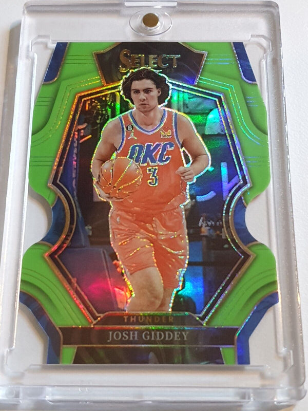 2022 Panini Select Josh Giddey #160 LIGHT GREEN Holo /49 Die Cut - Rare