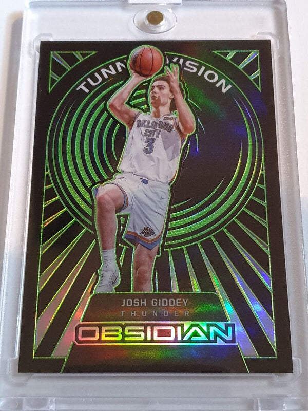 2021 Obsidian Josh Giddey Rookie #12 ELECTRIC ETCH GREEN /25 Tunnel Vision RC