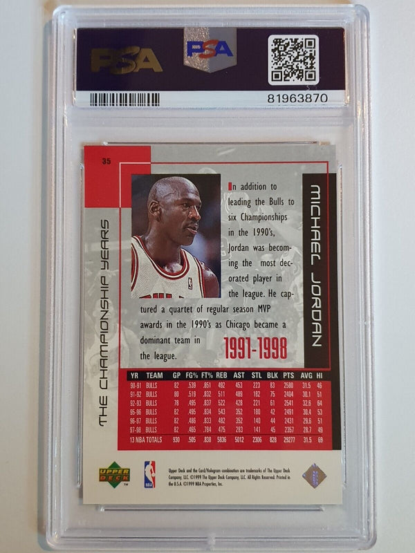 1999 UD MJ Career Collection Michael Jordan #35  - PSA 9 (POP 6)