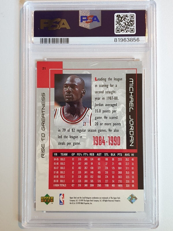 1999 UD MJ Career Collection Michael Jordan #21 - PSA 9 (POP 2)
