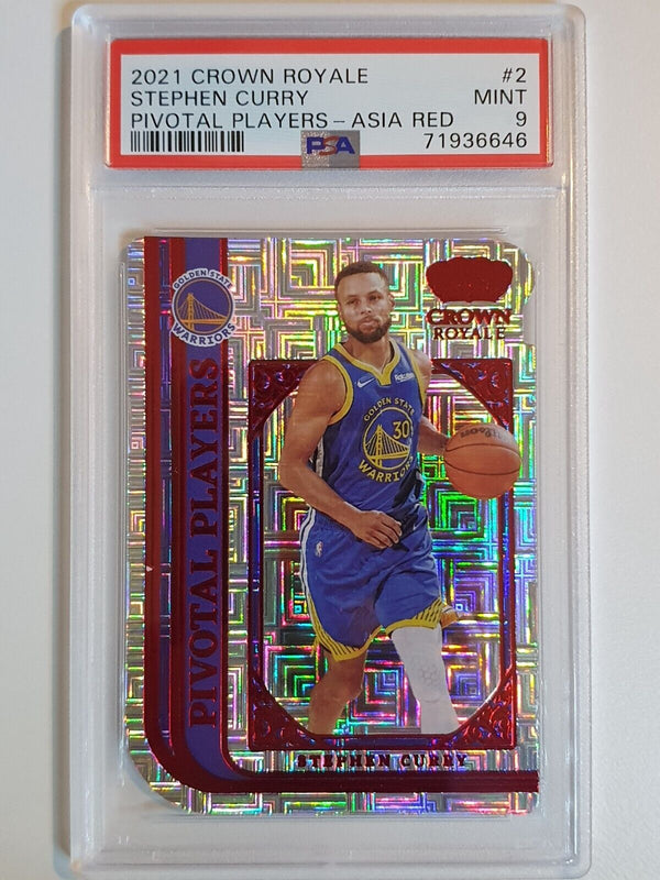 2021 Crown Royale Stephen Curry #2 ASIA RED Holo Pivotal Players - PSA 9 (POP 4)